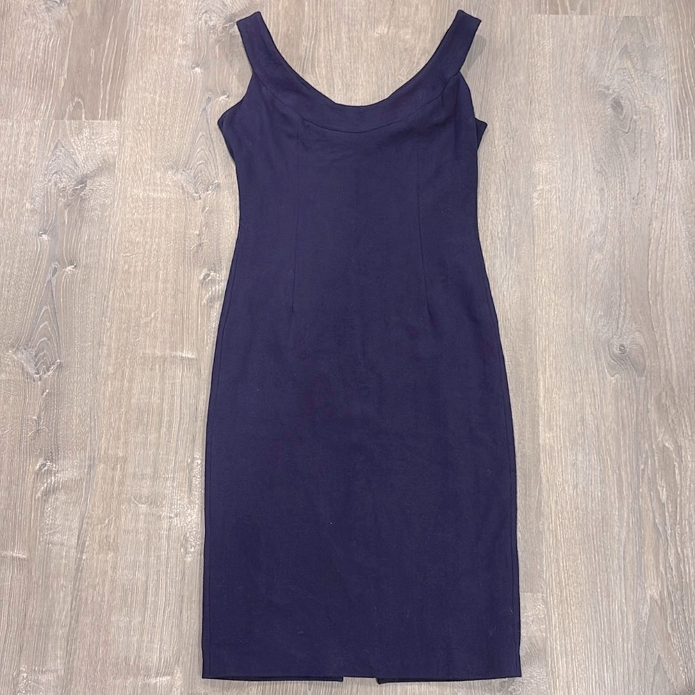 CHARLES CHANG-LIMA Textured Purple Midi Dress